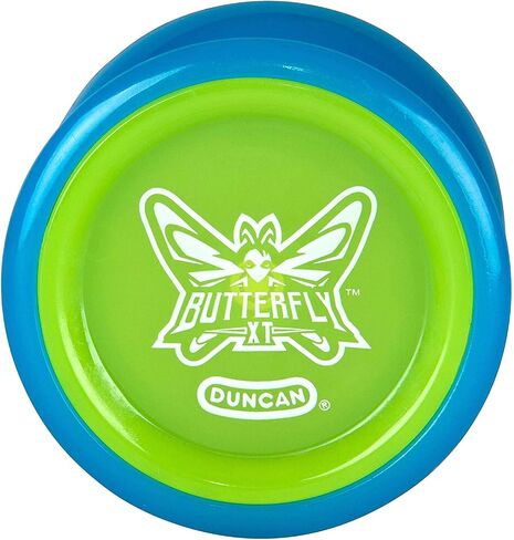 Duncan Toys Butterfly XT Yo-Yo with String, Ball Bearing Axle and Plastic Body, String Trick Yo-Yo, Blue with Green Cap in Saudi Arabia
