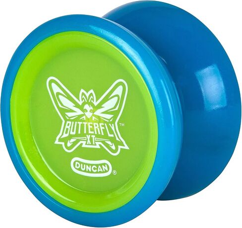 Duncan Toys Butterfly XT Yo-Yo with String, Ball Bearing Axle and Plastic Body, String Trick Yo-Yo, Blue with Green Cap in Saudi Arabia