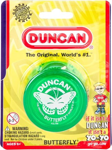 Duncan Toys Butterfly Yo-Yo, Beginner Yo-Yo with String, Steel Axle and Plastic Body, Blue in Saudi Arabia