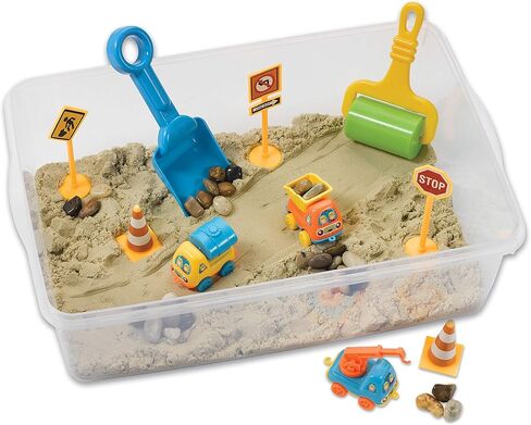 Creativity for Kids Sensory Bin: Construction Zone Playset - Preschool Learning Activities, Excavator Toys for Boys Ages 3-5+, Outdoor Toys and Gifts for Kids in Saudi Arabia