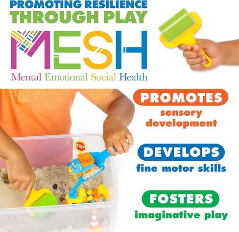 Creativity for Kids Sensory Bin: Construction Zone Playset - Preschool Learning Activities, Excavator Toys for Boys Ages 3-5+, Outdoor Toys and Gifts for Kids in Saudi Arabia
