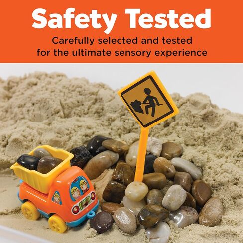Creativity for Kids Sensory Bin: Construction Zone Playset - Preschool Learning Activities, Excavator Toys for Boys Ages 3-5+, Outdoor Toys and Gifts for Kids in Saudi Arabia