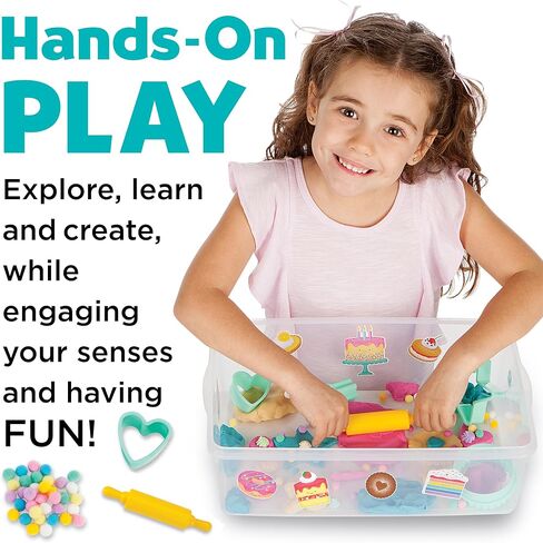 Creativity for Kids Sensory Bin: Construction Zone Playset - Preschool Learning Activities, Excavator Toys for Boys Ages 3-5+, Outdoor Toys and Gifts for Kids in Kuwait