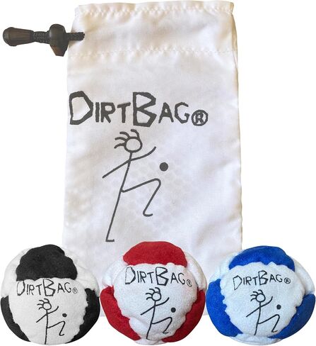 حقيبة قدم كلاسيكية من DIRTBAG Hacky Sack مكونة من 3 قطع مع حقيبة، فريدة من نوعها، مجموعة حقائب قدم مع حقيبة حمل مميزة. in Saudi Arabia