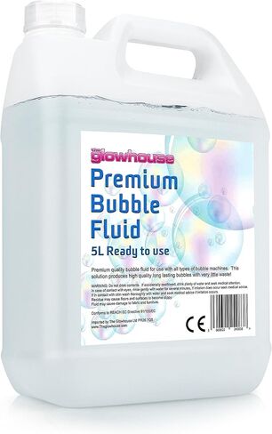 Bubble Fluid Solution - Large 169 oz/5l Bottle - Perfect Bubbles for Bubble Machine, High-Efficiency Bubble Solution for Machine, No-Waste Giant Bubble Liquid with Wands in Saudi Arabia