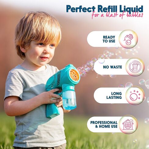 Bubble Fluid Solution - Large 169 oz/5l Bottle - Perfect Bubbles for Bubble Machine, High-Efficiency Bubble Solution for Machine, No-Waste Giant Bubble Liquid with Wands in Saudi Arabia