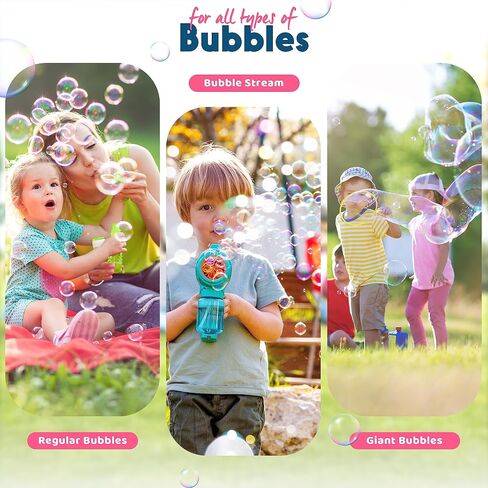 Bubble Fluid Solution - Large 169 oz/5l Bottle - Perfect Bubbles for Bubble Machine, High-Efficiency Bubble Solution for Machine, No-Waste Giant Bubble Liquid with Wands in Saudi Arabia