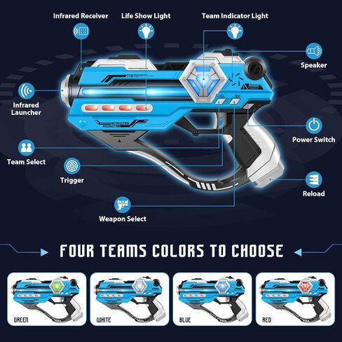 IJO Laser Tag Guns Set of 2 Laser Tag with Digital LED Score Display Vests for Teens, Family and Adults Fun,Birthday Gift Toys for Kids Ages 6 7 8 9 10 11 12+Year Old Boy & Girls in Saudi Arabia