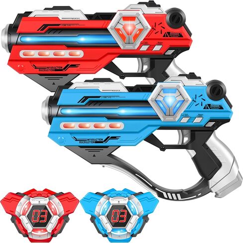 IJO Laser Tag Guns Set of 2 Laser Tag with Digital LED Score Display Vests for Teens, Family and Adults Fun,Birthday Gift Toys for Kids Ages 6 7 8 9 10 11 12+Year Old Boy & Girls in Saudi Arabia
