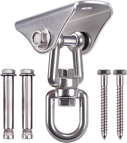 SELEWARE SELEWARE Stains Stefling Swing Hanger Highted Duty Swing Mount Free دوار سوينغ أرجواني أدوات مجموعة أجهزة لليوغا أرجوحة أرجوحة كرسي شرفة أرجوحة مجموعة ثقيلة اللكم 1000 رطل السعة in Kuwait