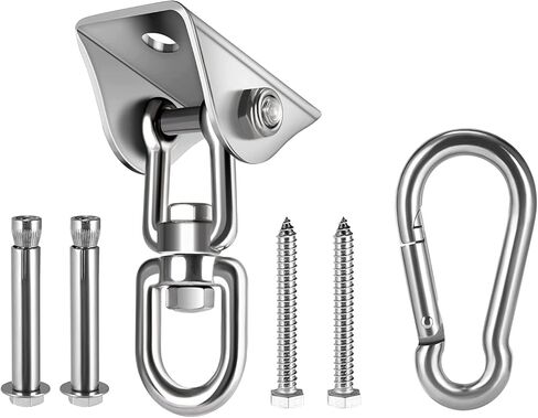 HOMPER Hammock Hanging Kit, 1000 lb Capacity Heavy Duty 360° Rotate Swing Hooks for Chair, Yoga, Outdoor Patio Porch in Saudi Arabia