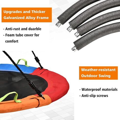 Tree Swing, Saucer Flying Swing 40 Inch for Kids, 900lbs Weight Capacity, with Adjustable Hanging Straps, for Indoor and Outdoor, Multicolor, Gifts for Kids in Saudi Arabia