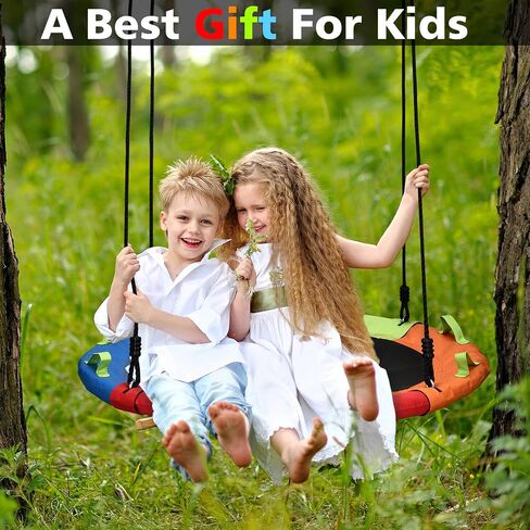 Tree Swing, Saucer Flying Swing 40 Inch for Kids, 900lbs Weight Capacity, with Adjustable Hanging Straps, for Indoor and Outdoor, Multicolor, Gifts for Kids in Saudi Arabia