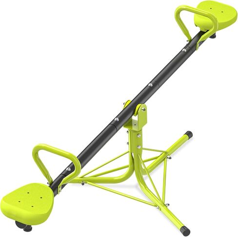Teeter Totter Seesaw for Kids Outdoor for Ages 4-8 Toddler Seesaw Sit and Spin Teeter Totter Outside Outdoor Toys Swiveling 360 Degrees Rotating for Children Age 3 4 5 6 7 8 (Light Green) in Kuwait