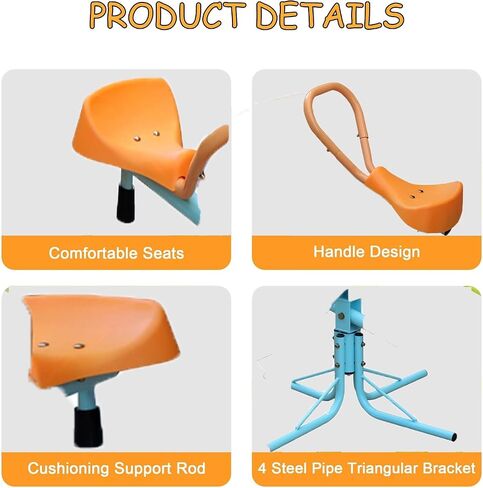 Teeter Totter for Kids, Sit and Spin Teeter Totter, Kids Seesaw Swivel Teeter Totter Home Playground Equipment,360 Degree Rotation Seesaw, for Backyard 2-Seats in Kuwait