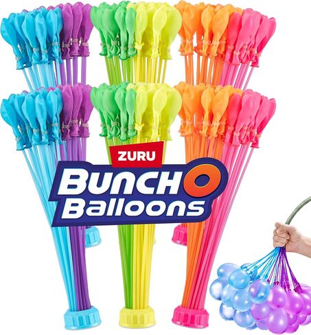 Bunch O Balloons Party Tropical Party (6 Pack) by Zuru ، 200+ Balloons للمياه الاستوائية الملونة ذات الإملاء ذاتيًا للعائلة في الهواء الطلق ، والأصدقاء ، والرحلة الصيفية للأطفال (6 عبوات) in Kuwait