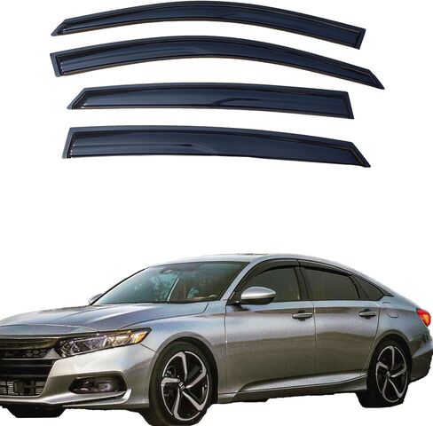 Tape On Window Visor Compatible with 2007-2013 Chevrolet Silverado GMC Sierra 1500/2500HD/3500HD Extended Cab, Side Vent Window Deflector Rain Guard Shade, Truck Accessories-4pcs in Saudi Arabia
