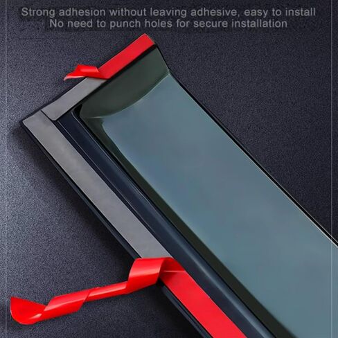 Tape On Window Visor Compatible with 2007-2013 Chevrolet Silverado GMC Sierra 1500/2500HD/3500HD Extended Cab, Side Vent Window Deflector Rain Guard Shade, Truck Accessories-4pcs in Saudi Arabia