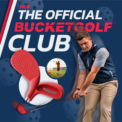 BucketGolf Club - Backyard Outdoor Golf Club with Oversize Club Head to Play BucketGolf, Hit Plastic Or Foam Golf Balls in Grass, Parks, Yards in Saudi Arabia