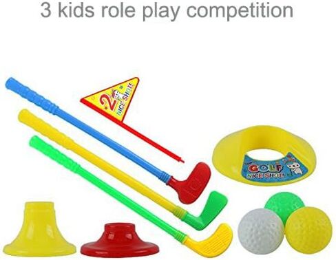 Plastic Golf Clubs, Educational Golf Toys Sets for Toddlers Kids, Sturdy & Multi-Colored in Saudi Arabia