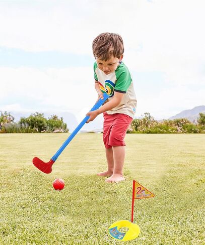 Plastic Golf Clubs, Educational Golf Toys Sets for Toddlers Kids, Sturdy & Multi-Colored in Saudi Arabia