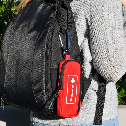 EpiPen Insulated Carry Case | Slim & Compact Design Holds 2 Epi Pens & Medical Accessories | Made of Heavy Duty Canvas | Carabiner & Medical Id Card Included in Saudi Arabia