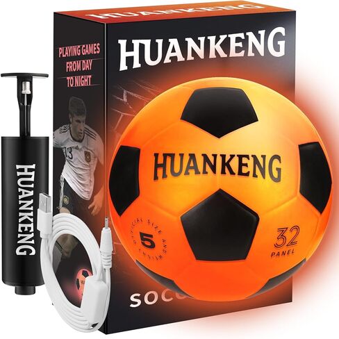 Upgrade Rechargeable Glow in The Dark Ball Toys Birthday Gifts for 6 7 8 9 10 11 12 13 14 15 Year Old Boys, Sports and Outdoors Light Up Ball Games for Teen, Kids Boys Toy Stuff Ages 6-15 in Kuwait