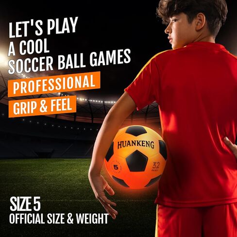 Upgrade Rechargeable Glow in The Dark Ball Toys Birthday Gifts for 6 7 8 9 10 11 12 13 14 15 Year Old Boys, Sports and Outdoors Light Up Ball Games for Teen, Kids Boys Toy Stuff Ages 6-15 in Kuwait