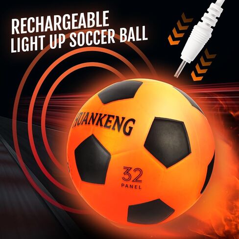 Upgrade Rechargeable Glow in The Dark Ball Toys Birthday Gifts for 6 7 8 9 10 11 12 13 14 15 Year Old Boys, Sports and Outdoors Light Up Ball Games for Teen, Kids Boys Toy Stuff Ages 6-15 in Kuwait