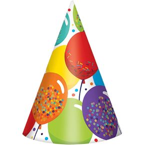 Birthday Celebration Paper Cone Hats - 7" (24 Pcs) - Multicolor Party Hats for Birthday Parties