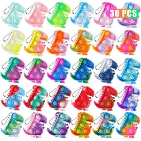 POP Fidget Toys Bulk Party Forms For Kids 4-8 8-12 30 Pack Mini Pop Keychain It Toidge Toy Toy Toy لجوائز الفصول الدراسية للأطفال سلة عيد الفصح. in Kuwait