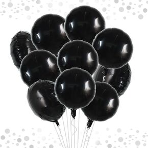 TONIFUL 30Pcs 18 Inch Large Colorful Round Shape Foil Balloons Big Colorful Circle Helium Mylar Ballons for Birthday Wedding Baby Shower Anniversary Engagement Party Decor Supplies