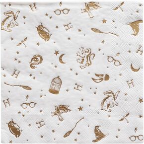 Harry Potter Paper Party Napkins | Hogwarts House Small Paper Napkins | Harry Potter Party Supplies | Table Decor | Gifts for Birthdays, Christmas, and Holidays | 24 Pack (5") in Saudi Arabia