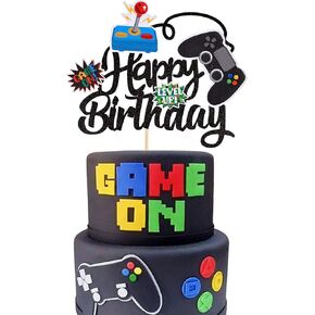 36 PCS Video Game Cupcake Toppers Assembled Game On Controllers Cupcake Picks GamePad Cake Decorations for Game Theme Baby Shower Kids Boys Girls Birthday Anniversary Party Decorations Supplies