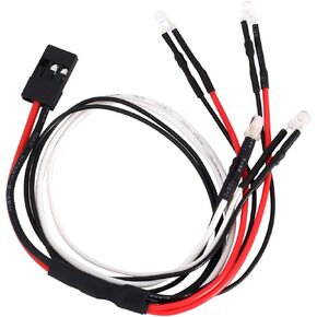 INJORA LED Lights -Headlights & Taillights Kit for TRX4M 1/18 RC Crawler Car Upgrade Parts (White & Red)