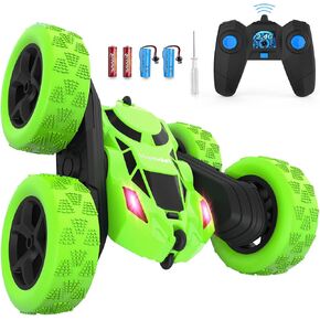 Remote Control Car, Rc Cars Stunt RC Car Toys, Toy Car Double-Sided 360° Rotating 4WD Rc Drift Truck for Boys Girls Birthday Gift (Purple), Purple,black