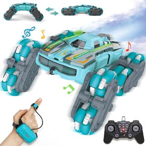 Gesture Sensing RC Stunt Car - Best Gifts for Boys 6-12 Year Old 360° Rotating 4WD Remote Control Transform Hand Controlled Car Birthday Presents for Kids Age 7 8 9 10 11 yr