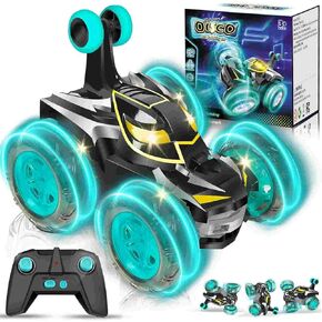 Kids Toys Spider RC Car for Boys 4-7 - Cool Spider Monster Remote Control Crawler Toy 360° Flip Fast Stunt & 4WD Light Up Wheel - Fun Boy Gift Idea for Birthday Chirstmas Stuff Age 3 4 5 6 7 8
