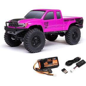 Axial RC Truck 1/24 SCX24 Base Camp 4x4 Rock Crawler Brushed RTR (Everything Needed to Run is Included) - Blue, AXI-1219T2