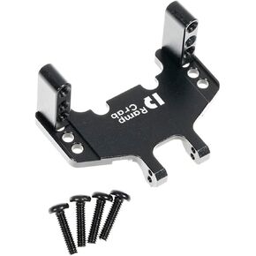 RampCrab Servo Mount Bracket for SCX24 AX24, Adjustable Servo Mount Bracket, 1/24 RC Car Steering Servo Mount for Axial SCX24 Bronco Deadbolt JLU Gladiator C10 Upgrade Parts, Brass, Black