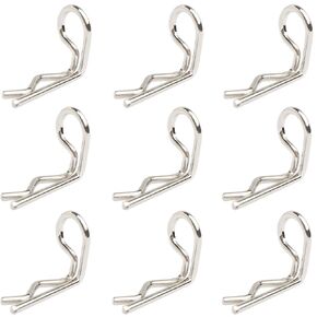 30-Pack 90-Degree Angle Body Clips Bent Springy Pins for All 1/10 Scale Model Car Truck Crawler Truck(Black)