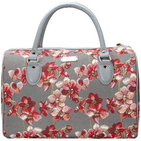 Signare Tapestry Duffle Bag Overnight Bags Weekend Bag for Women with William Morris Golden Lily Design (TRAV-GLILY)