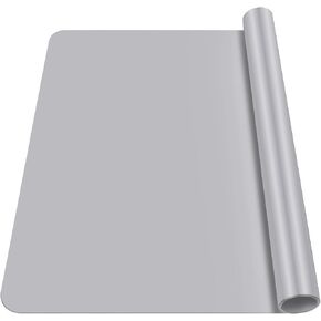 LEOBRO Large Silicone Mat for Crafts, 23.4" x 15.6" Silicone Mat for Resin Molds, Play Dough Mat, Clay Mat, Silicone Mat for Epoxy Resin, Arts and Crafts, Light Gray, Medium Thickness 0.75MM