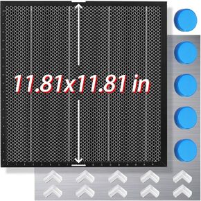 YOOPAI Honeycomb Laser Bed 450x450mm Honeycomb Working Table with Aluminum Panel for Laser Cutter Engraver Accessories, Desktop Protection, Fast Heat and Smoke Dissipation 17.7"x17.7"