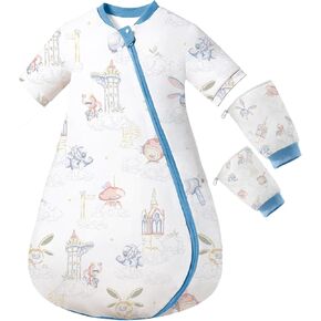 2.5 TOG Baby Sleep Sack for Winter, Super Warm Removable Long Sleeve Quilted Sleeping Sack with 2-Way Zipper
