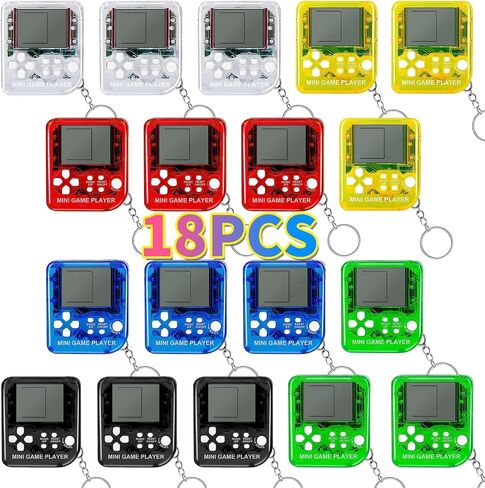 18PCS Video Game Party Favors Video Game Keychain 6 Colors Gamer Kids Party Favors Bulk Party Favors Party Supplies for Kids Classroom Prizes in Kuwait