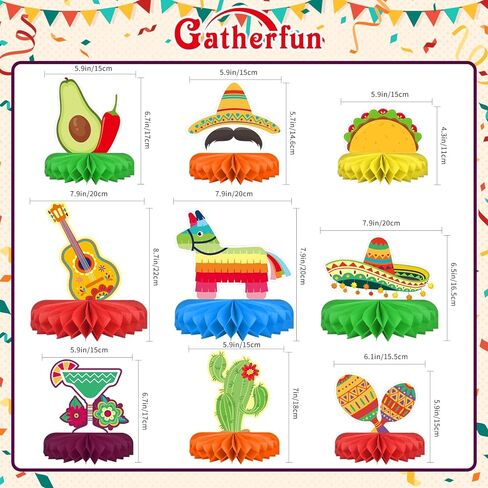 مجموعة زخارف عيد ميلاد سعيد - عيد ميلاد ملون تحت عنوان Honeycomb ، زخرفة الطاولة لتوفيات حفلة عيد ميلاد الأطفال in Kuwait