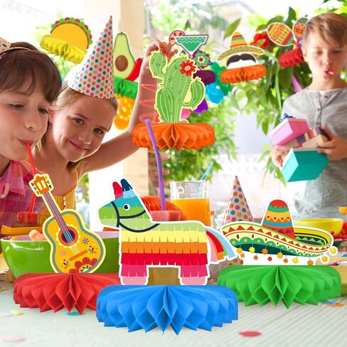 مجموعة زخارف عيد ميلاد سعيد - عيد ميلاد ملون تحت عنوان Honeycomb ، زخرفة الطاولة لتوفيات حفلة عيد ميلاد الأطفال in Kuwait