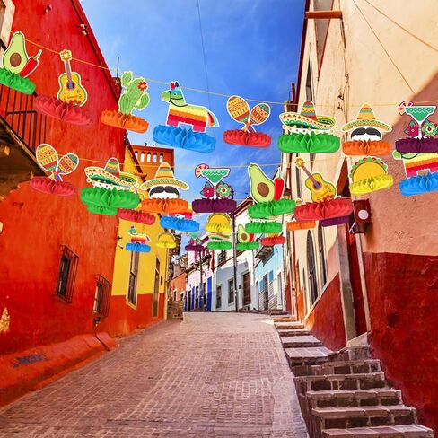 مجموعة زخارف عيد ميلاد سعيد - عيد ميلاد ملون تحت عنوان Honeycomb ، زخرفة الطاولة لتوفيات حفلة عيد ميلاد الأطفال in Kuwait