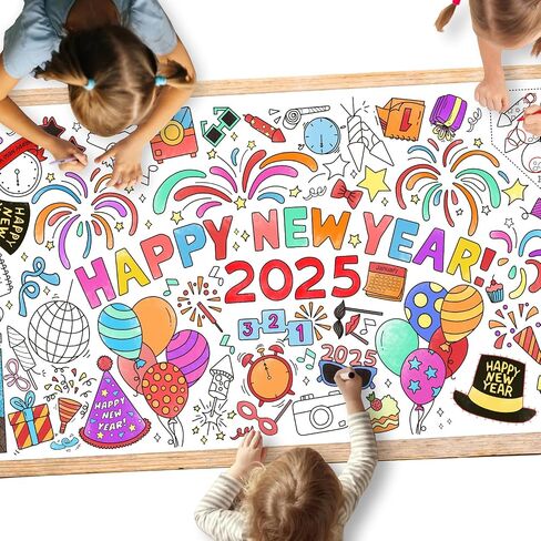 Gatherfun Hello Spring Giant Coloring Poster for Classroom - 31.5x72 Versatile Spring Activity Poster/Table Cover for School Parties,Birthday & Special Events Decoration in Saudi Arabia